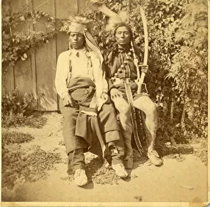 Beaded Collection: David Frances Barry photo - Chief Hand Horn & his son
