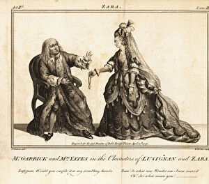Lorenzo Collection: David Garrick and Mary Ann Yates in the characters