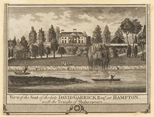Alexander Hogg Prints: David Garrick's Villa, Hampton Court Road, 18th century