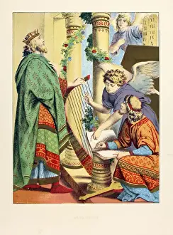 David with harp