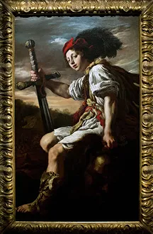 1620s Prints: David with the Head of Goliath. 1620s by Domenico Fetti