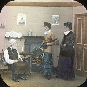 Sunbeam Collection: David mending a shoe
