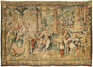Burgos Gallery: David Before Saul. Flemish tapestry 1525 c
