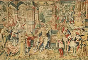 David Before Saul. Flemish tapestry 1525 c