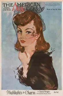 David Wright woman with black net veil