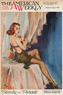 David Wright woman in black underwear