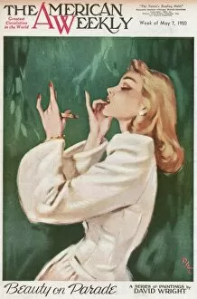 Lip Stick Gallery: David Wright woman in cream coloured coat