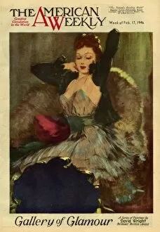 Images Dated 17th October 2011: David Wright woman in evening dress and black gloves