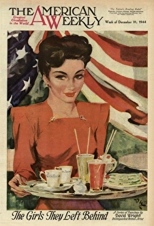 Images Dated 17th October 2011: David Wright woman with tray of food and drink