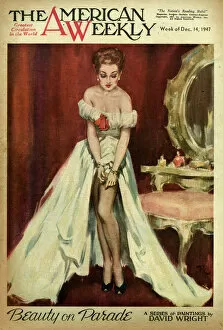 Images Dated 17th October 2011: David Wright woman in white evening dress