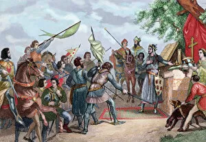 Banner Collection: Day before of the Battle of Las Navas de Tolosa (1212) with