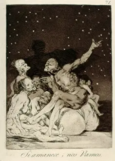 Breaks Prints: When day breaks we will be off, Plate 71 of Los Caprichos