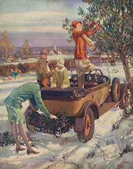 Holly Collection: The Day before Christmas: Gathering the Holly by Millar Watt