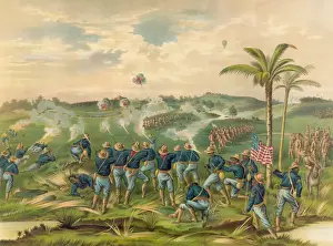 Tenth Prints: How the day was won. Charge of the Tenth Cavalry Regiment U