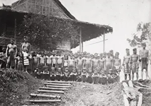 Dayak tribal group, Borneo, headhunters