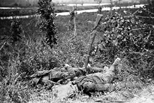 Dead British soldiers Chipilly France 9th August 1918