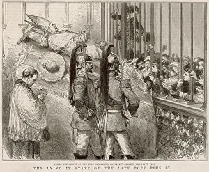 Pius Prints: Dead Pope Pius IX Lying in state