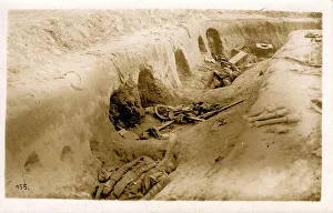 Dead Russian Soldiers in Trench