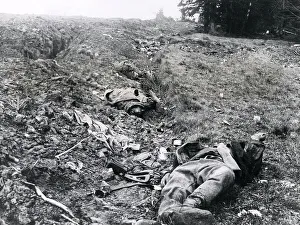 Romania Prints: Dead soldiers on battlefield, Romanian Front, WW1