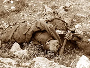 Dead Turkish soldier, Tell El-Ful, 26th Dec 1917