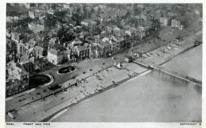 Seafront Prints: Deal, Kent - Aerial view of the Seafront and Pier Date: circa 1920s