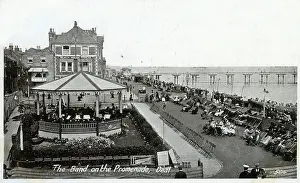 Bandstand Prints: Deal, Kent - The Band on the Promenade. Date: circa 1910s