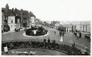 Seafront Prints: Deal, Kent - The Promenade. Date: circa 1910s