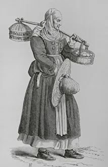 1601 Prints: Dealer in eggs. Engraving after a 16th-century