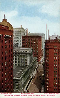 Dearborn Prints: Dearborn Street, North from Jackson Boulevard, Chicago