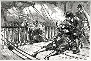 Scheveningen Gallery: Death of Admiral Maarten Van Tromp during the Battle of Scheveningen, 31 July 1653