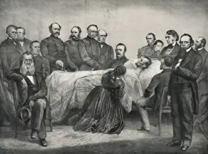 Death bed of Lincoln
