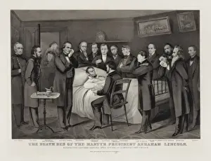 Saturday Prints: The death bed of the martyr President Abraham Lincoln. Washi