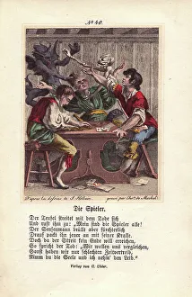 Gaming Prints: Death and a black Demon battle over the Gambler