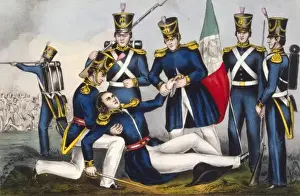 Buena Prints: Death of Col. Clay, Battle of Buena Vista, Feby. 23d, 1847