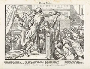 Throw Prints: Death delivers a sword to the people