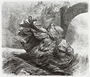 Goksu Collection: The death of Friedrich I in Calycadnus (Goksu), River of Cilicia. Date: June 1190