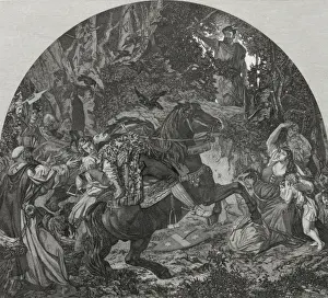 The death of Gessler - from the fresco in Tells Chapel on t