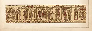 Needlework Prints: Death of King Edward the Confessor and coronation of Harold