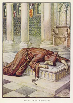 Arthurian Prints: DEATH OF LANCELOT