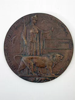 Acton Collection: Death Plaque of Corporal Henry Leonard Amess