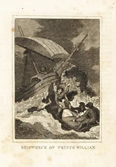 Virtue Prints: Death of Prince William in the English Channel in 1120