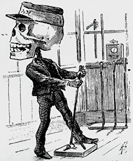 Images Dated 13th March 2020: Death as the railway signalman