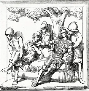 1586 Prints: The death of Sir Philip Sidney at Zutphen, Netherlands