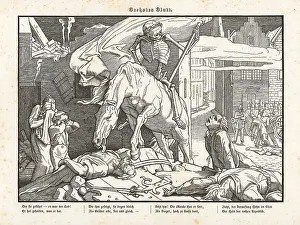 Insurgents Prints: Death as victor riding on horseback over corpses
