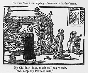 1640 Prints: DEATHBED WITH PRIEST