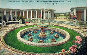 Plage Prints: Deauville De la Plage Fleurie and the interior of the Atrium