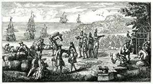 Images Dated 21st December 2018: The Debarkment of Provisions in American Colonies