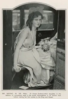 Debutante Waiting in the Mall