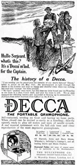 Adverts Gallery: Decca gramophone advertisement, 1917