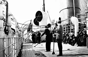 Quoits Prints: Deck games on board a trans-Atlantic liner, early 1900s